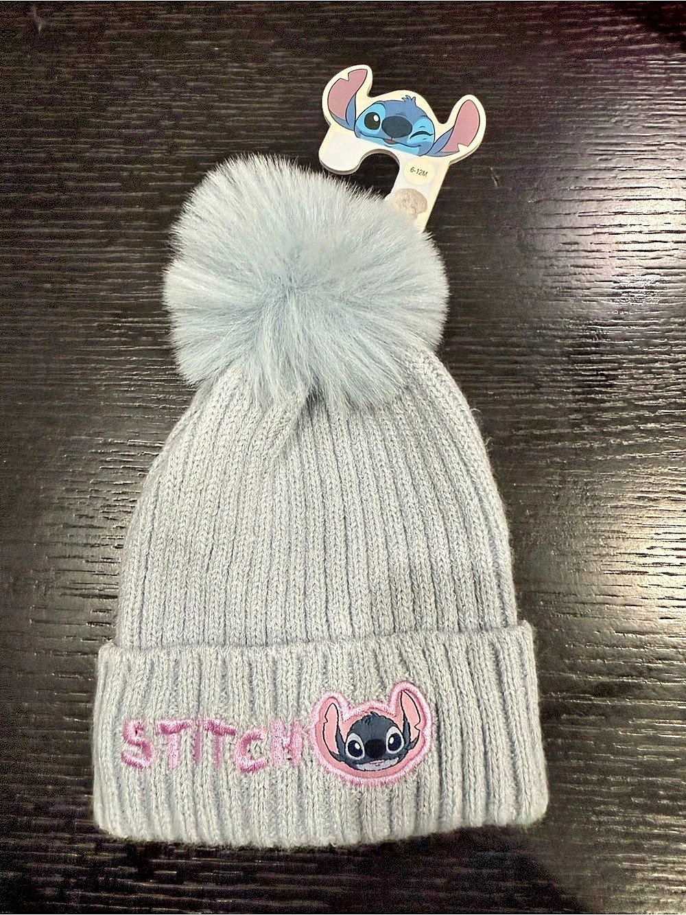 Disney Lilo & Stitch X Primark Baby Pompom Beanie Hat 6-12 Months New
